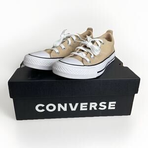 Converse CTAS Madison Ox Coastal Dune Sand Women's Sz 5.5 Sneakers White Black